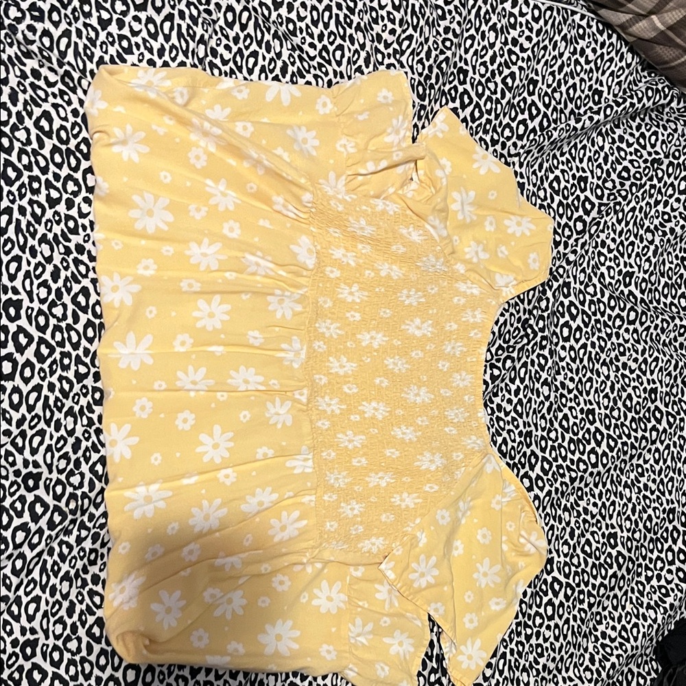 Wonder Nation Yellow Floral Blouse